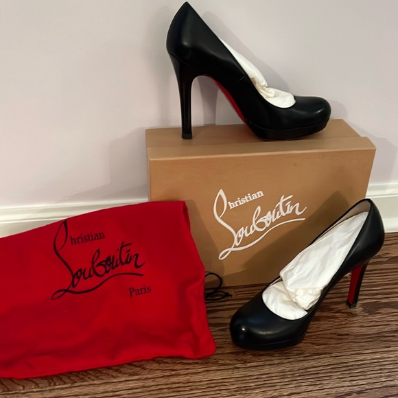 Christian Louboutin Black Bruges Platform Heel size 37 - Picture 4 of 17